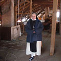La Mre Abbesse visitant le chantier